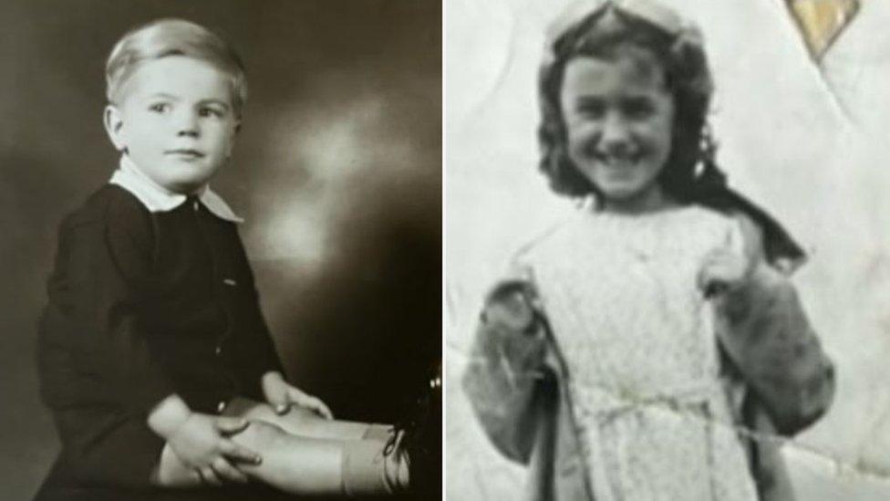 Bernard Duff and Barbara Donald pictured as children