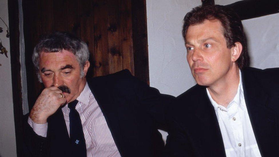 John Burton and Tony Blair in 1994