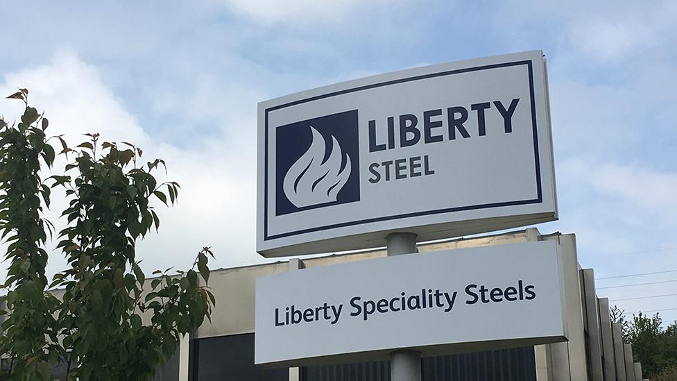 Liberty Steel sign