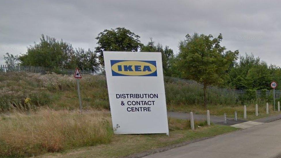 Ikea sign at the Peterborough distribution centre