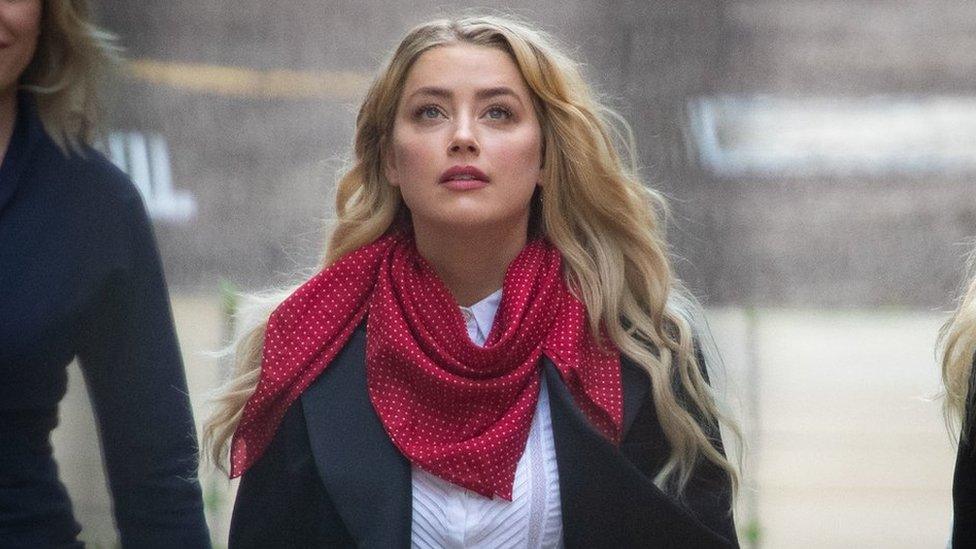 Amber Heard at London's High Court on 14 July