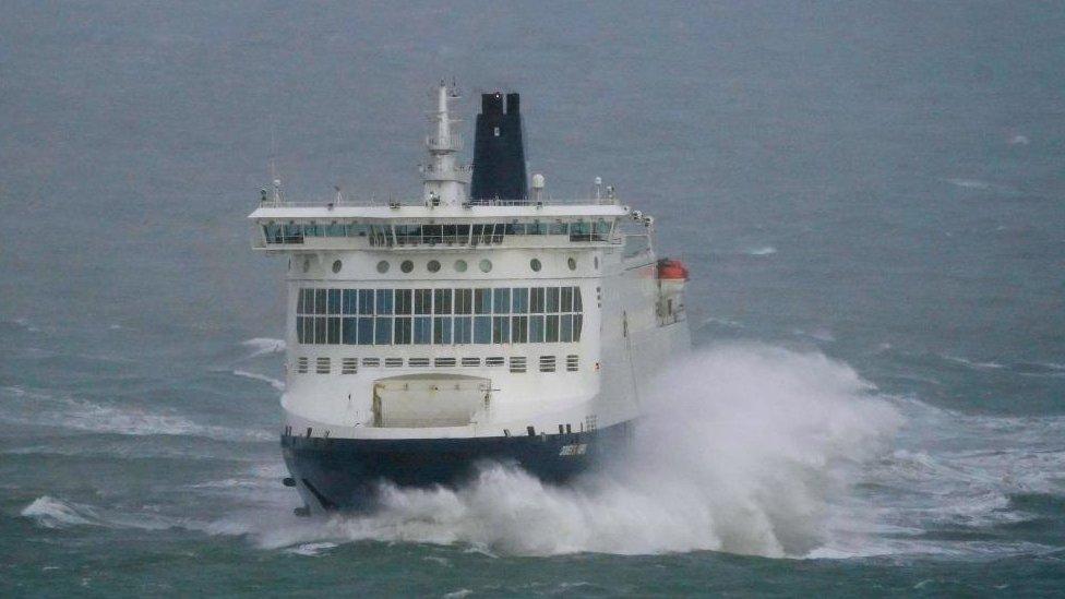 A DFDS ferry leaves the Port of Dover in Kent