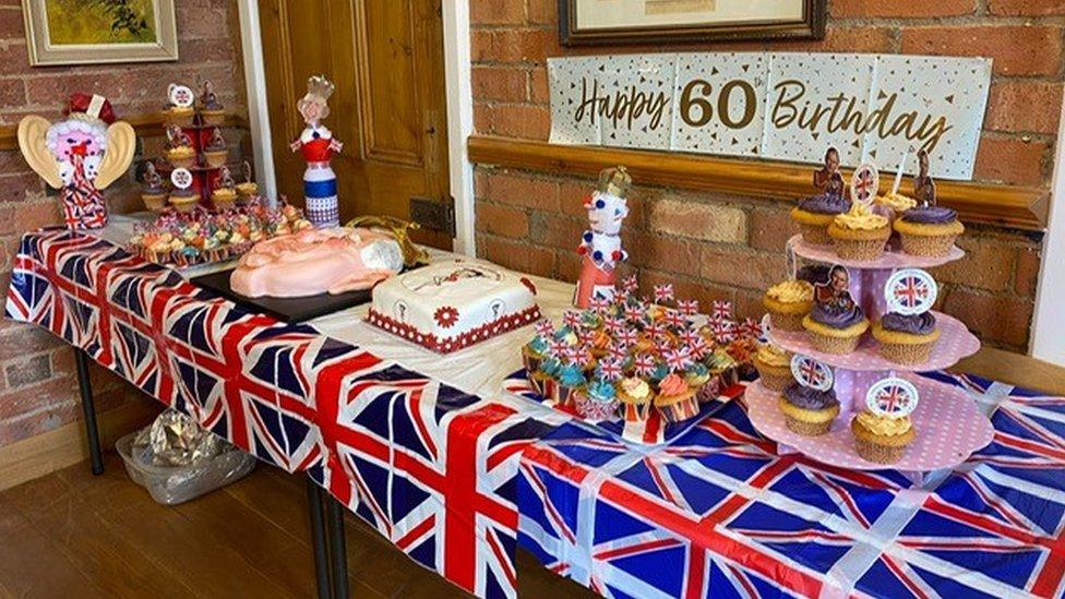 Cakes on a table