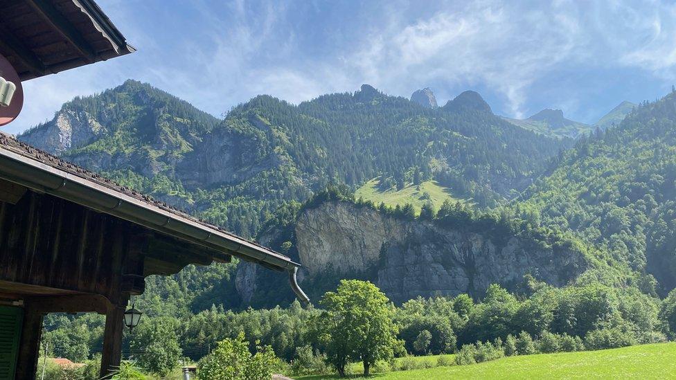 View of the mountain from Claudia Schmid's house