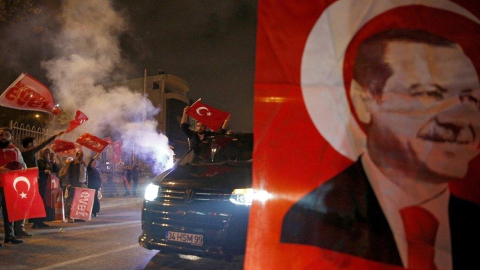 Erdogan supporters were jubilant in Istanbul