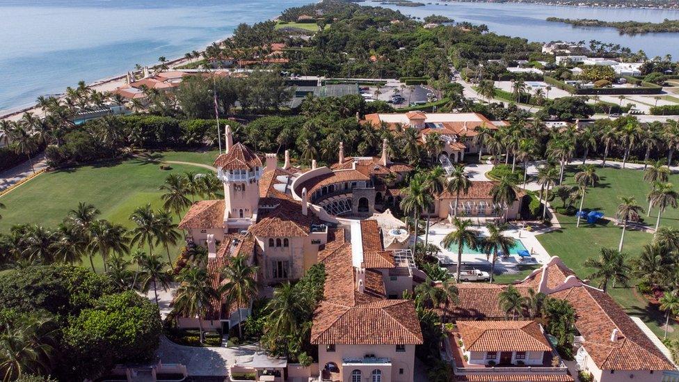 An aerial view of Mar-a-Lago