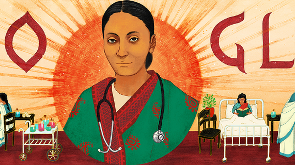 Google doodle of Rakhmabai Raut