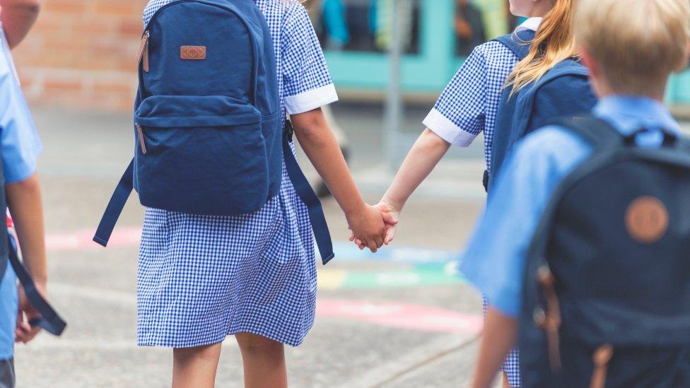 Children going to school