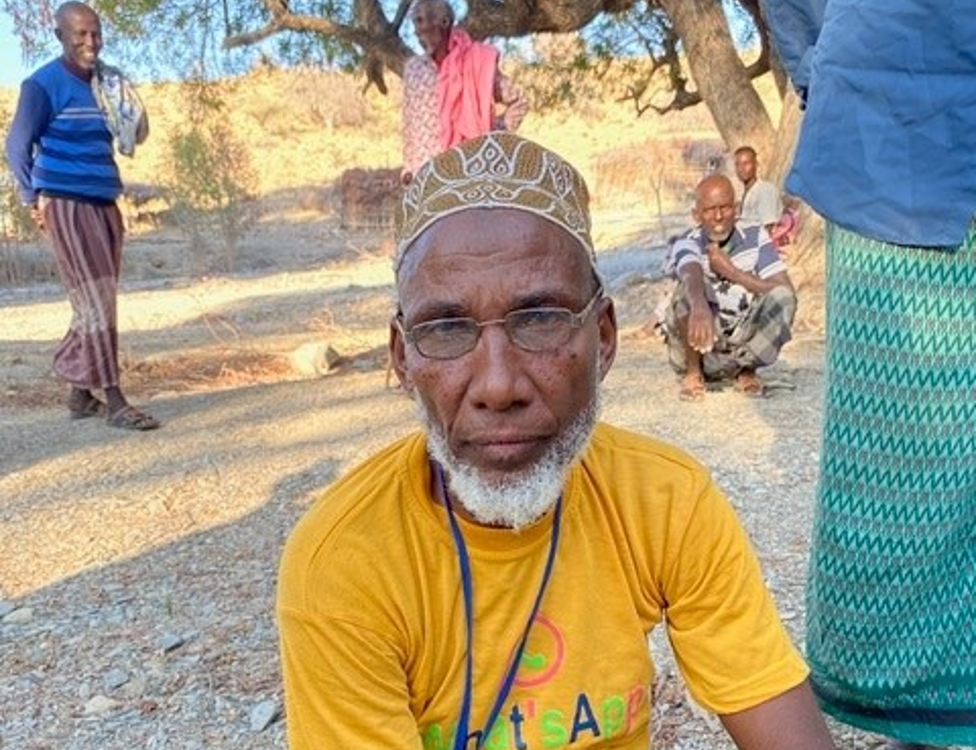 A gold-digger on Daallo Mountain, Somaliland