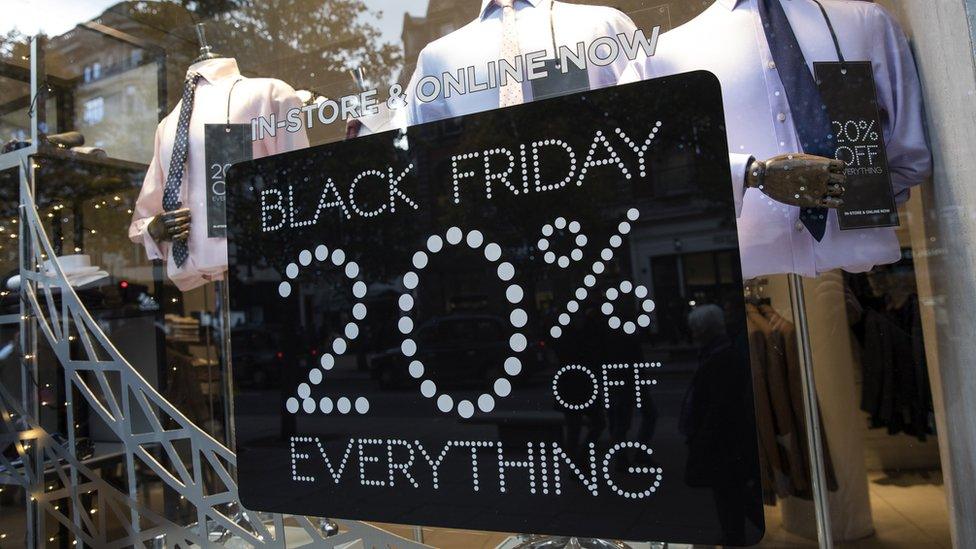 Black Friday shop window