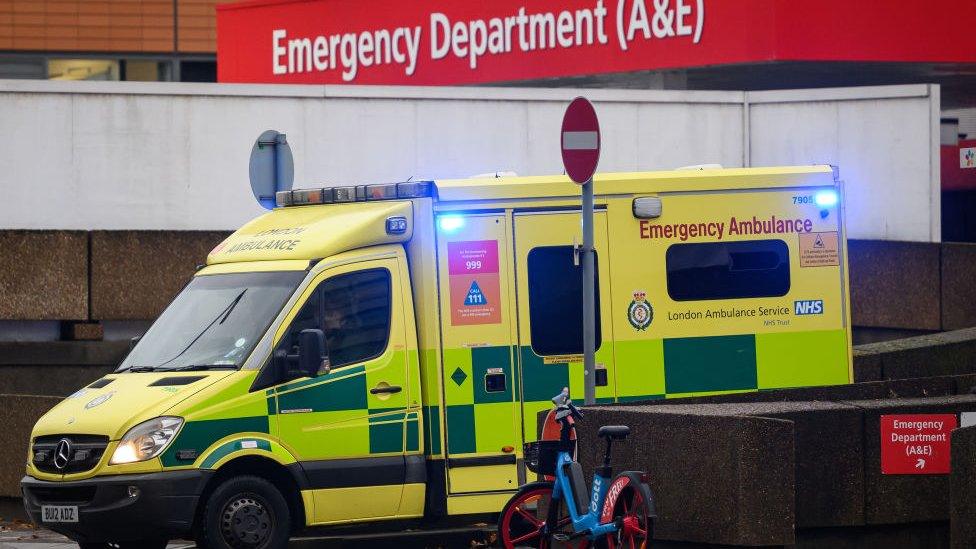 Ambulance outside A&E