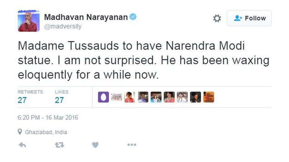 Madame Tussauds to have Narendra Modi statue. I am not surprised. He has been waxing eloquently for a while now.