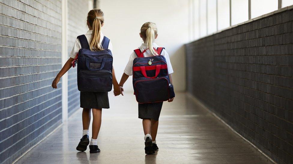 School girls in uniform