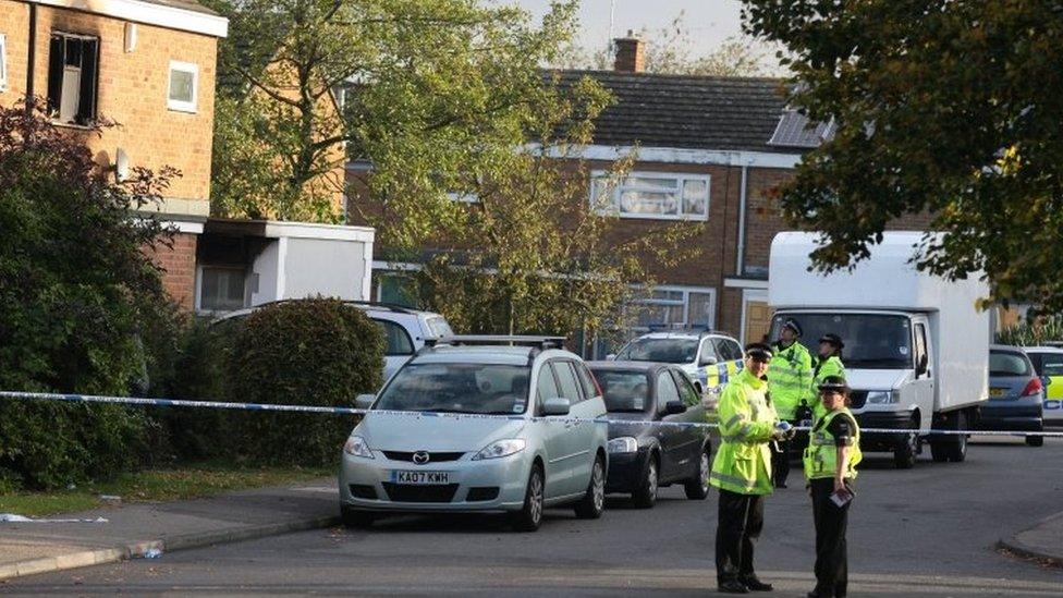 Scene of fire in Harlow