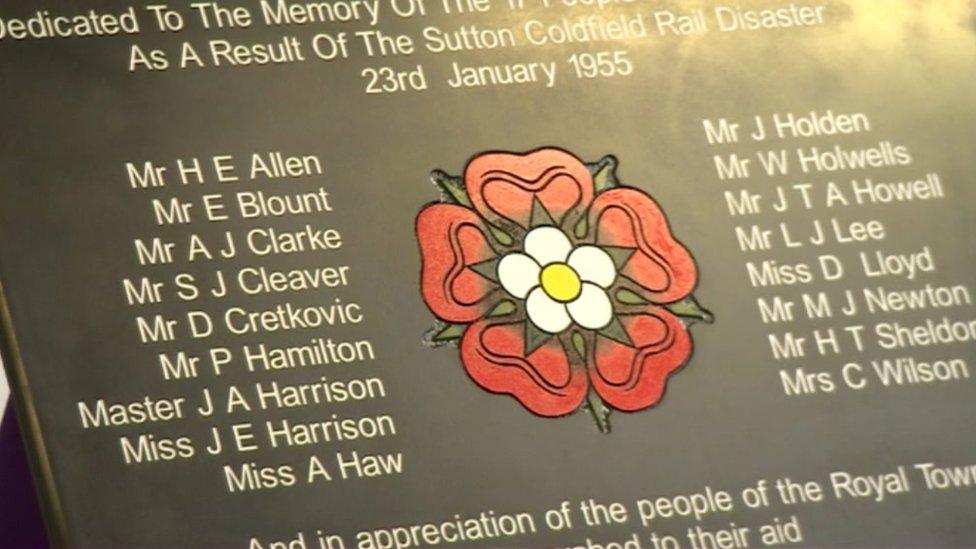 Sutton Coldfield rail crash memorial