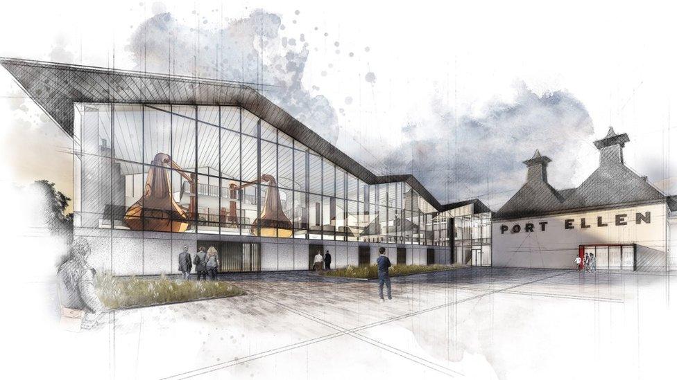 CGI of restored Port Ellen Distillery