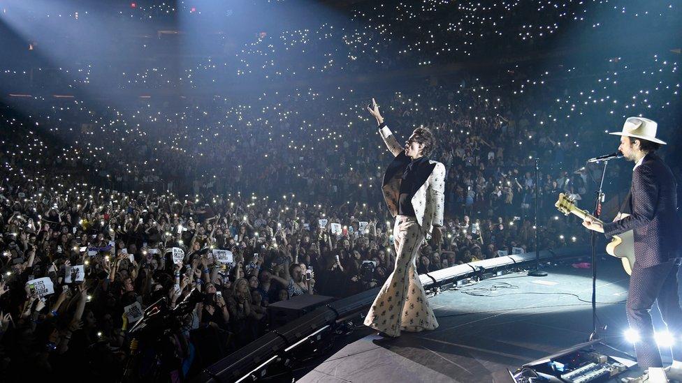 Harry Styles performs onstage during Harry Styles: Live On Tour in New York at Madison Square Garden