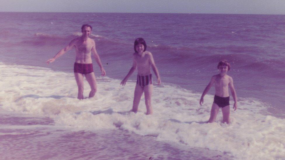 Holidaymakers in the sea