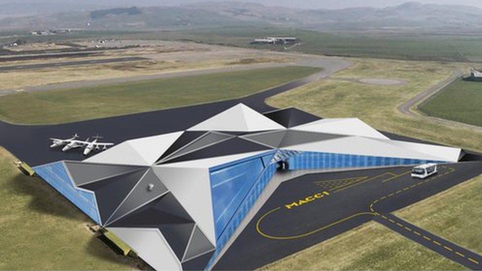 An artist's impression of the Machrihanish spaceport