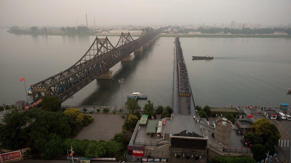 Bridge over the Yalu river near Dandong