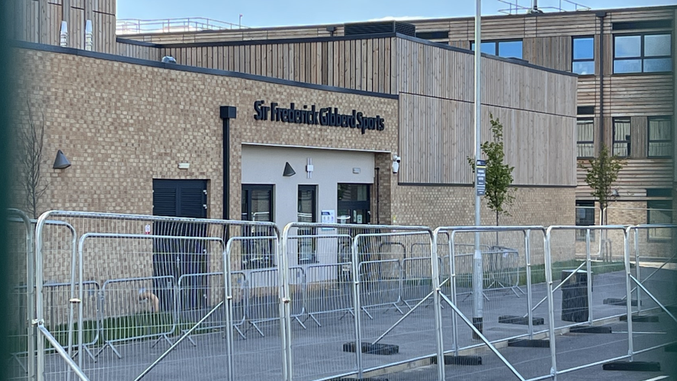 External picture of sports hall building