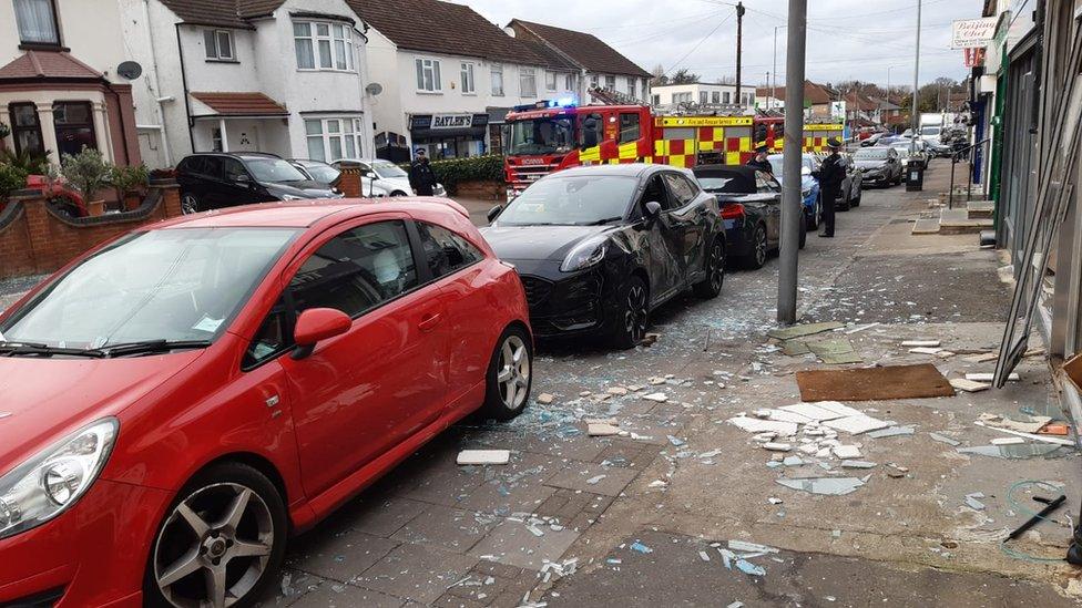 Gas explosion in Grays