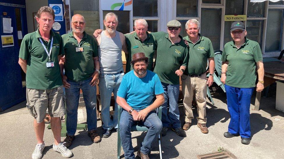 Volunteers and workers at Crewe Men's Shed