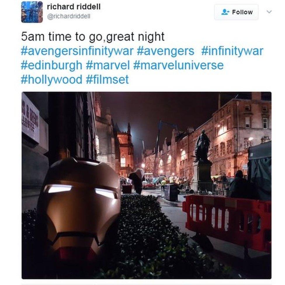 Fan stays at Avengers site until 5am