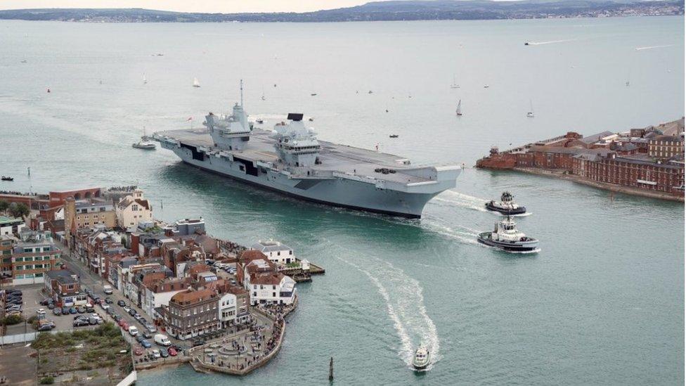 HMS Prince of Wales in Portsmouth