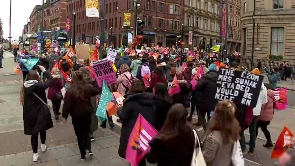 Rally in Leeds city centre