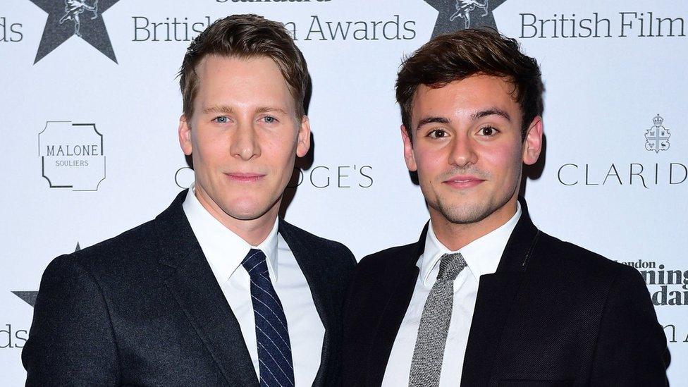 Dustin Lance Black and Tom Daley