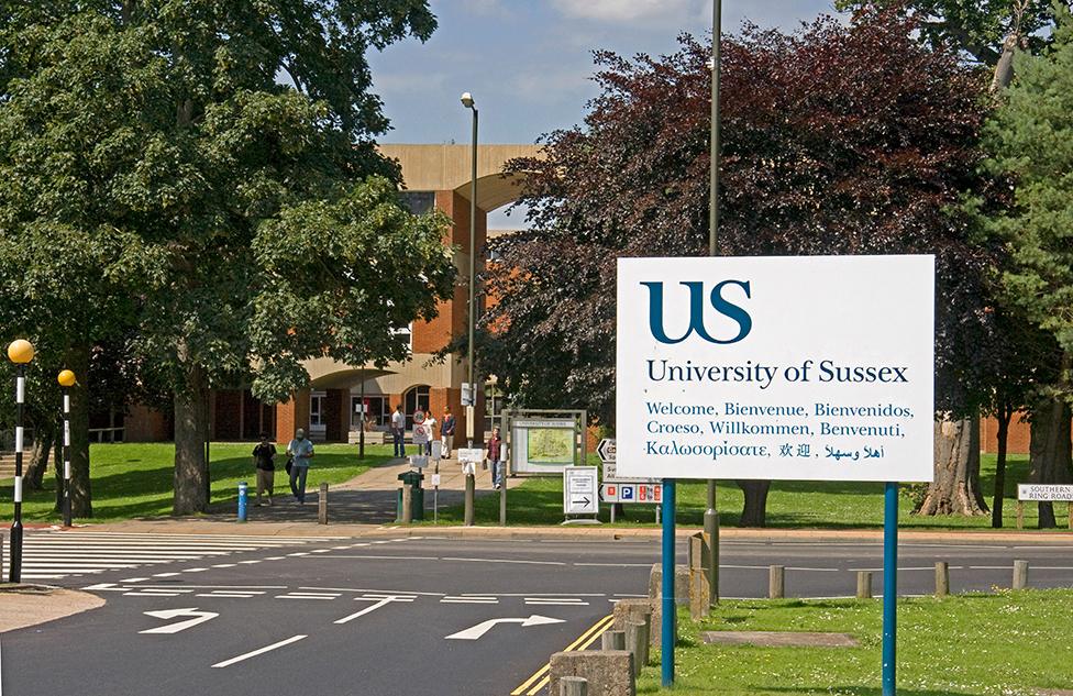 University of Sussex sign