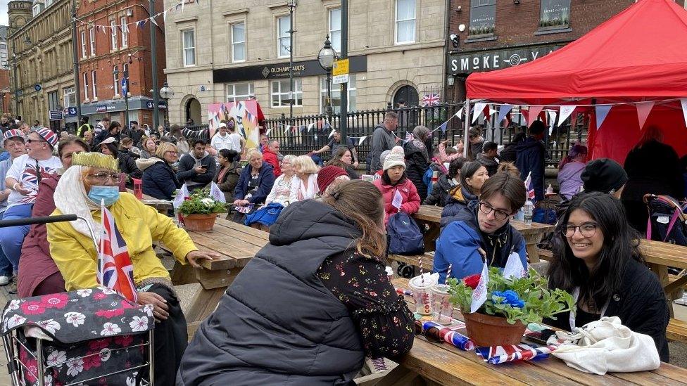 People at Oldham street party