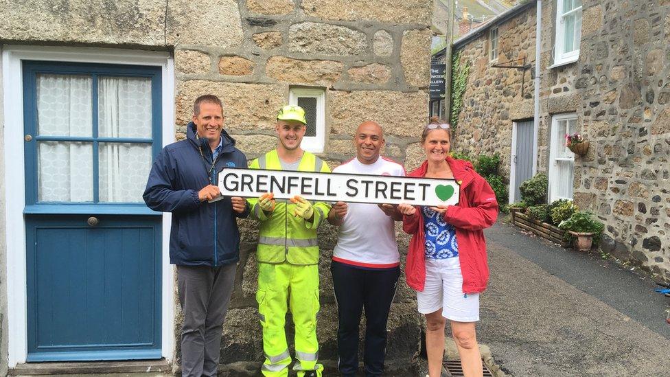 James Hardy, Cornwall Council; Cormac; Karim Mussilhy, Grenfell United; Esme Page, Cornwall Hugs Grenfell