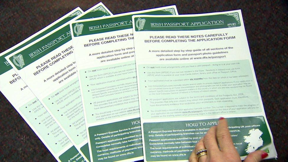 In August the Irish Department of Foreign Affairs in Dublin reported a sharp rise in applications for Irish passports by people from Northern Ireland