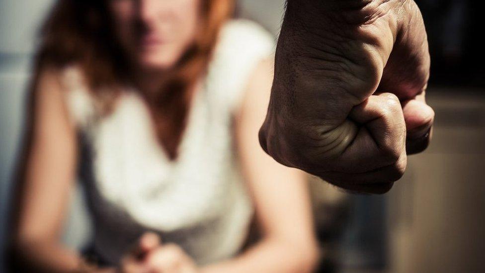 Domestic abuse stock image