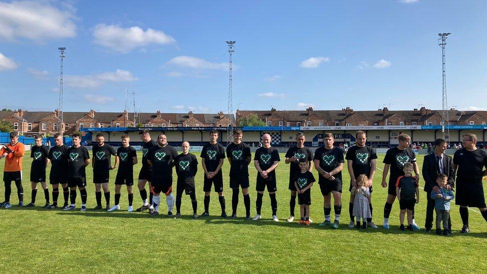 A charity football match was held to raise money for Oliwier's family