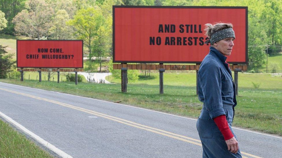 Scene of Three Billboards Outside Ebbing, Missouri