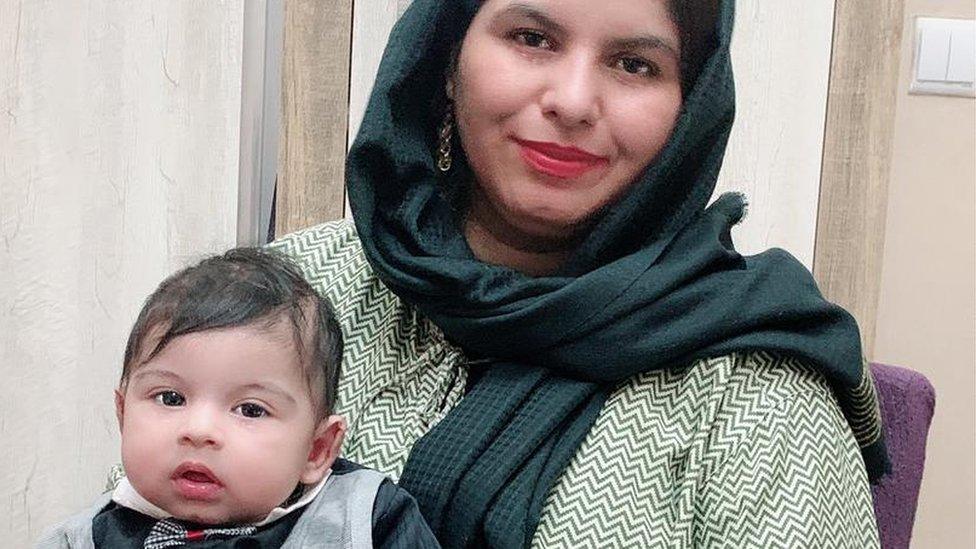 Firooza Omar with her four-month-old boy