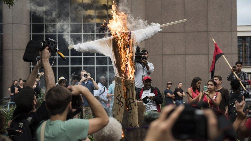 Protest against racism in Minneapolis, August 2017