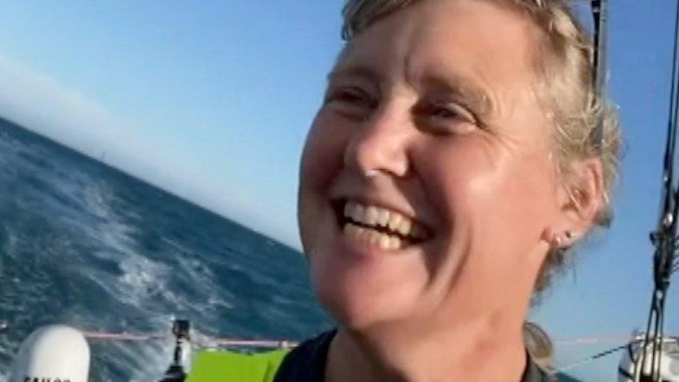 Pip Hare, 46, says it is "incredible" men and women compete in the Vendée Globe "on equal terms".