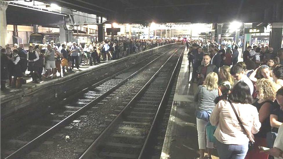 Crowded platform