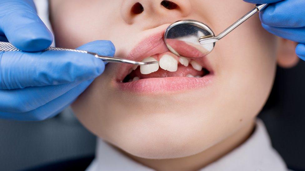 Child at dentist