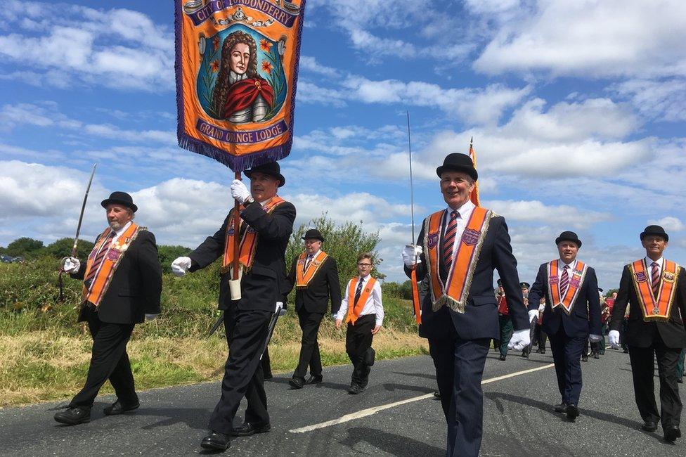 Londonderry banner at parade