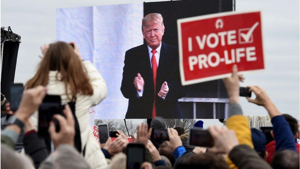 Trump at the anti-abortion March for Life