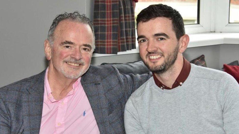 Harry McDaid with his son Sean