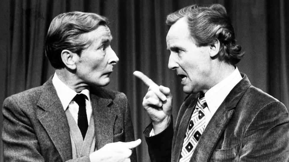 Kenneth Williams and Nicholas Parsons in 1981