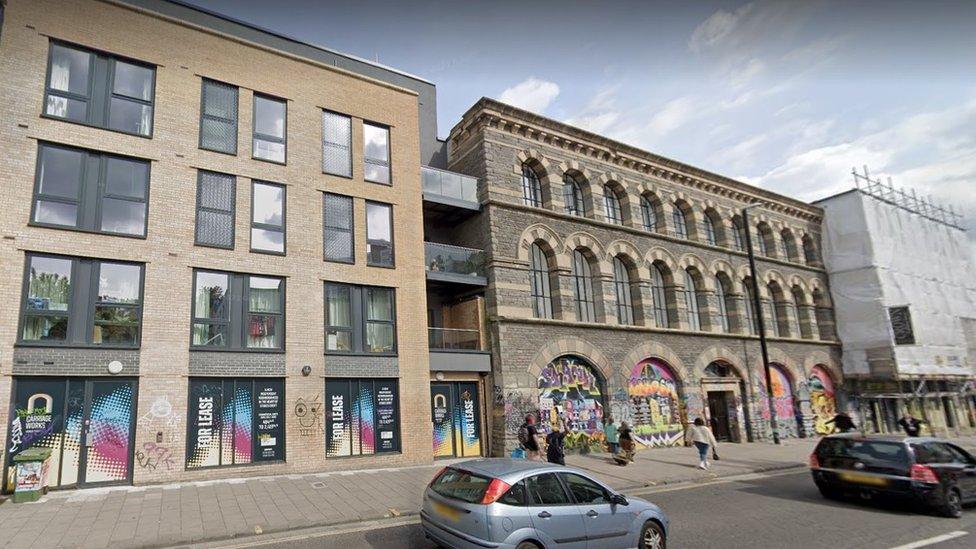 Google Maps view of Westmoreland House and the Carriageworks