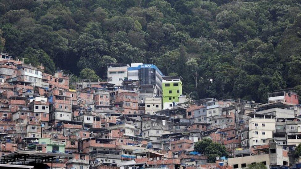 The Police Peacekeeping Unit (UPP) headquarters is seen in the Rocinha slum after violent clashes between drug gangs, in Rio de Janeiro, Brazil, October 2, 2017.