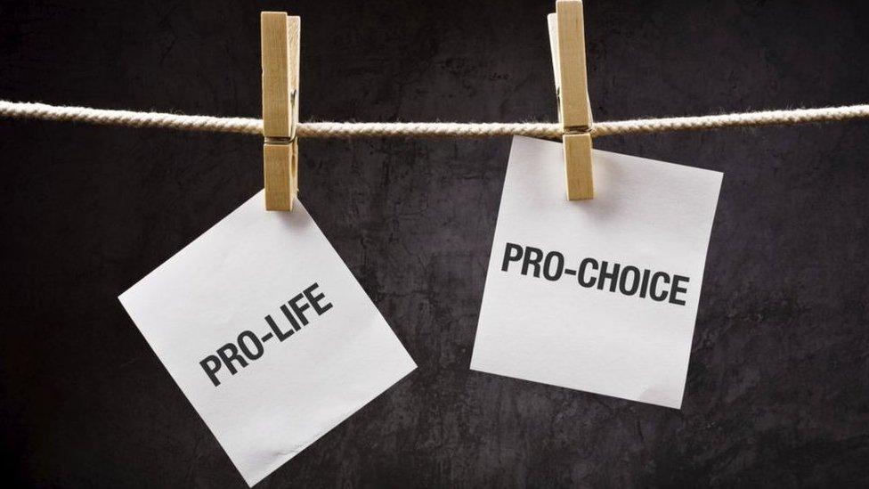 Pro-Life and Pro-Choice signs